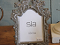photograph frame, rectangular, grey carved, 9.5 x1