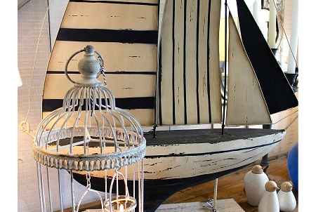 Sailing Boat Large, £175, Blue and White.